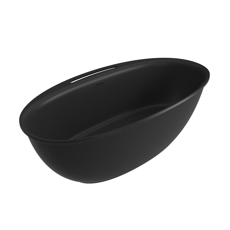 Hudson 67'' Freestanding Soaking Solid Surface Bathtub