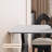 Plain white simple dining table and chair set-111620518