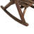 Outdoor Wooden Rocking Chair, Single-Person Adirondack Rocking Patio Chair With Rustic High Back, Slatted Seat And Backrest For Indoor, Backyard, Garden, Carbonized
