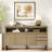 3-door Sideboard With 3 Drawers, A Semi-open Shelf And A Cable Hole-1515682526