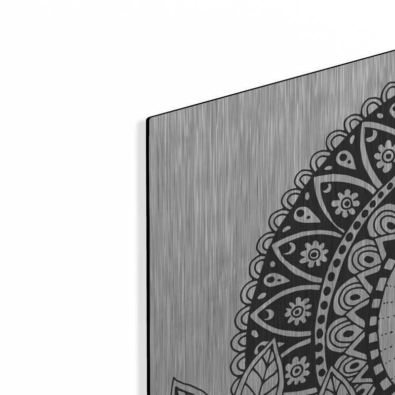 Bungalow Rose «Mandala Crest» par Hello Angel, art mural en métal, H 36 po x l 36 po