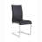 7-Piece Modern Rectangular Faux Marble Dining Set with Faux Leather Cantilever Chairs-1634376342
