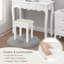 Solid + Manufactured Wood Accent Stool