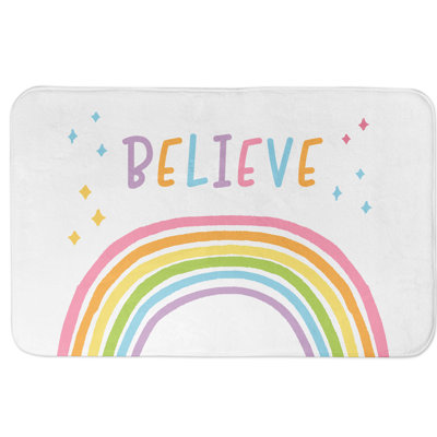 Tapis pour salle de bain arc-en-ciel Aceves