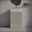 Meuble-lavabo sur pied rayé 20 po avec lavabo en céramique, armoire de salle de bain autoportante pour salle de bain moderne, KD-1465964300