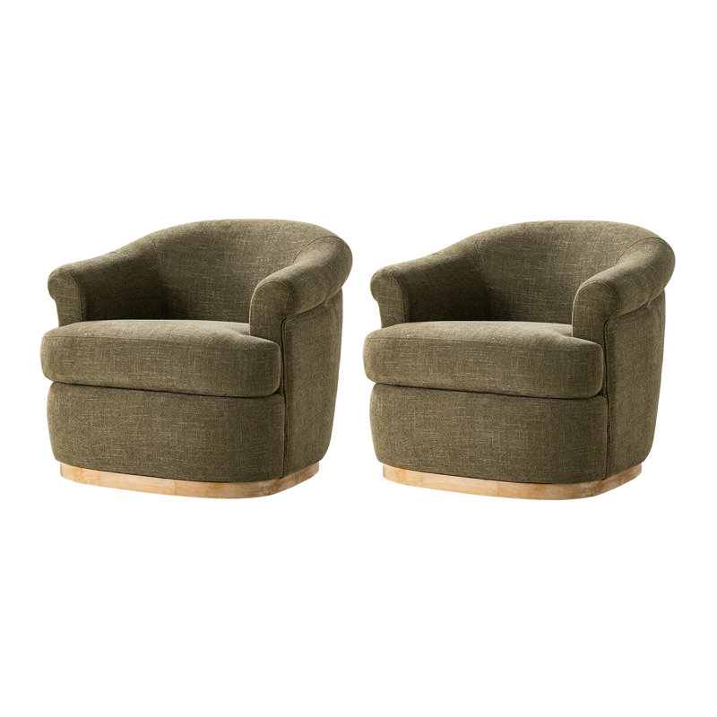 Fauteuil demi-tonneau pivotant Volk 31,25 po Volk, Moss