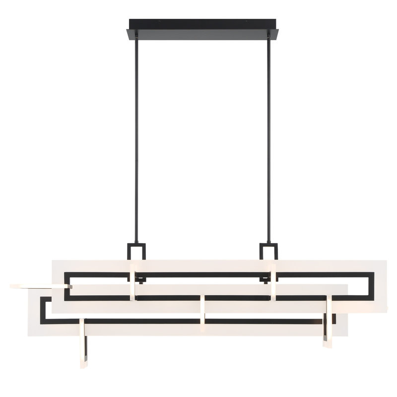 Inizio Geometric LED Chandelier, Black