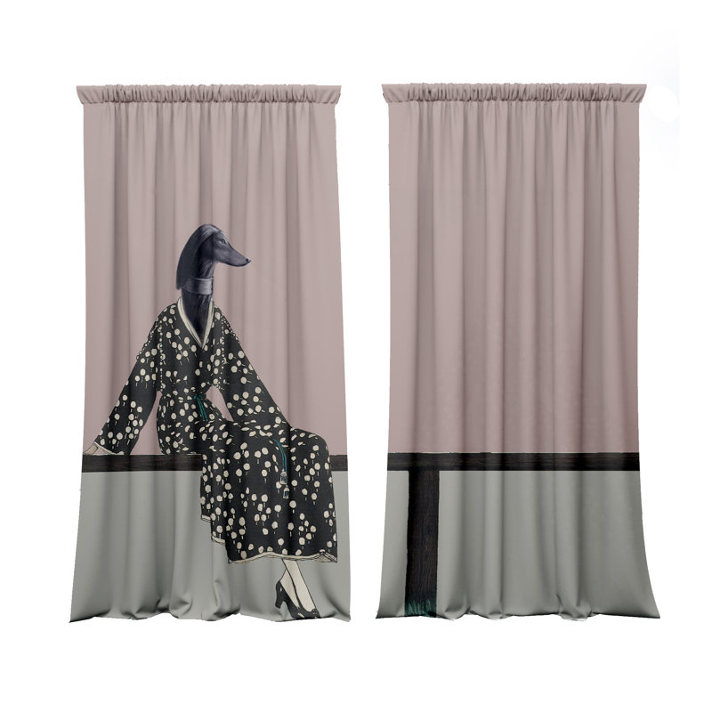 Jaleny Blackout Curtain Panel Pair, 145 W x 250 D cm