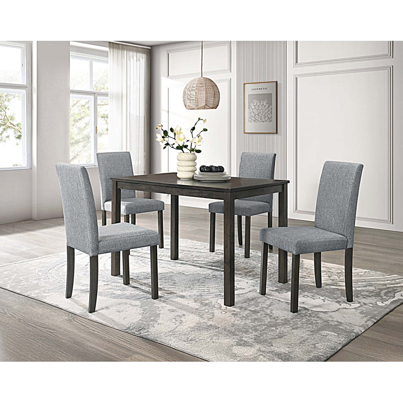 Modern Fabric Upholstered Dining Chairs, Set of 4