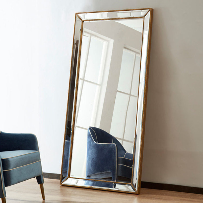 Miroirs rectangulaires pleine longueur en bois manufacturé