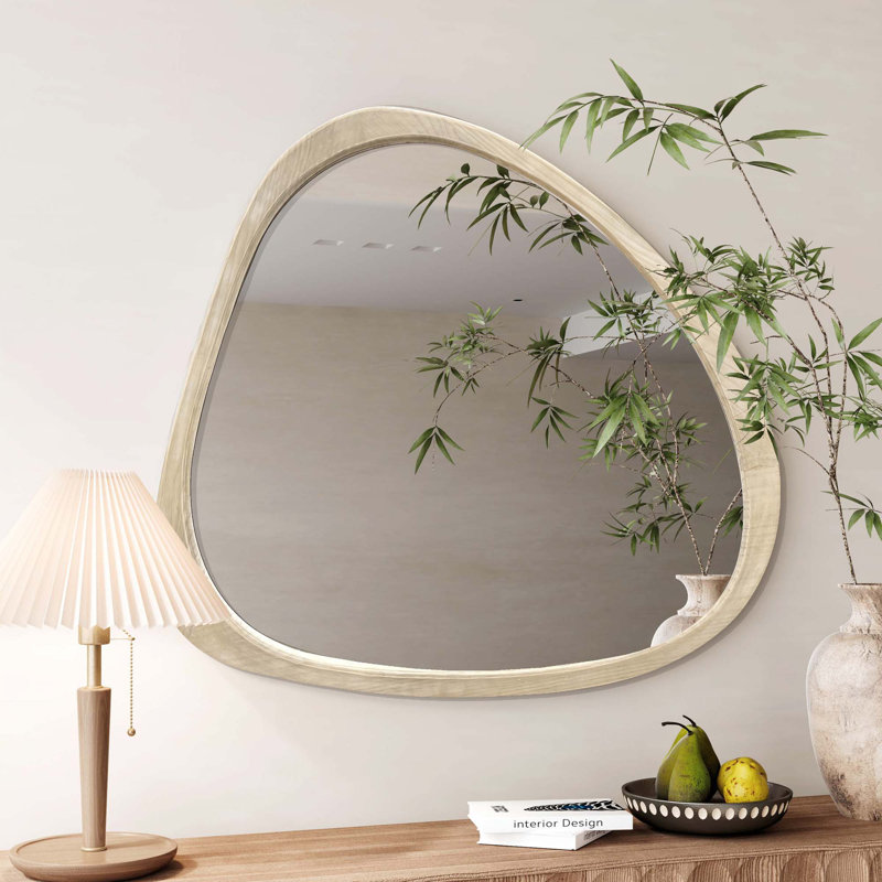 Miroir mural en bois massif