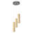 3 - Light Dimmable LED Cylinder Chandelier