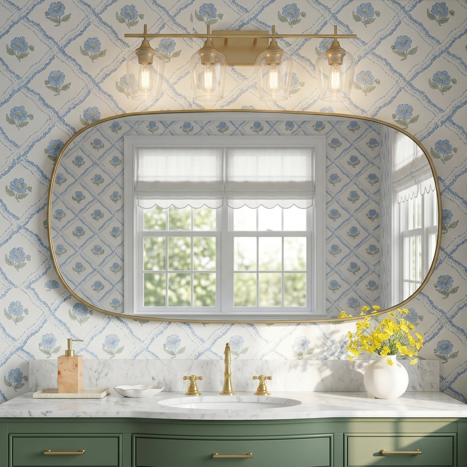 Bertin Mirror, Black, 48"  x 30" 