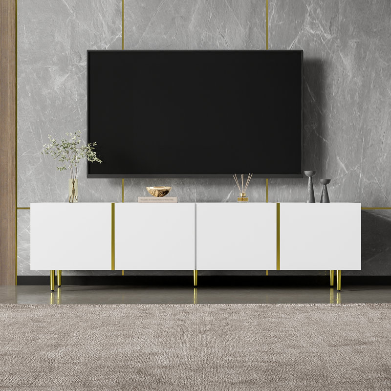 Unfinished TV Stand for TVs up to 65", White