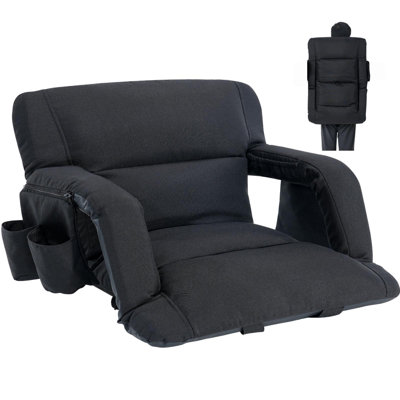Wide Stadium Seats With Back Support Armrests And Comfy Cushion For Sport Events Camping