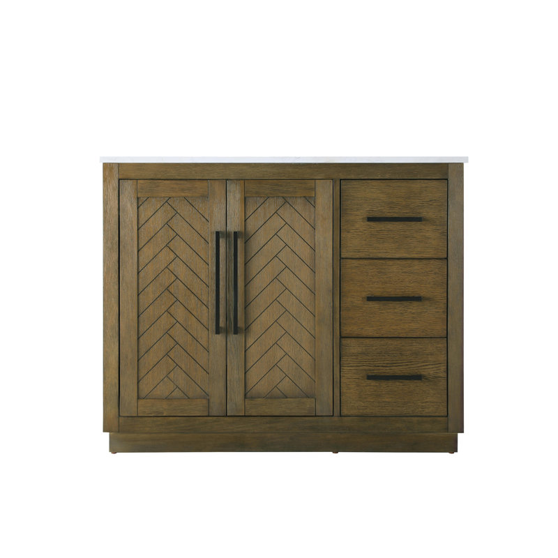 Meuble-lavabo simple 42 po, Noisette chêne