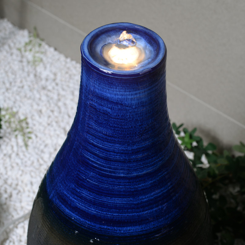 Fontaine de sol en céramique avec lumière Aundrey