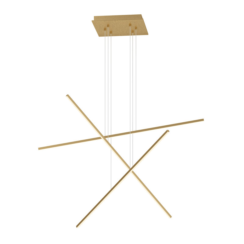 Luminaire suspendu linéaire moderne unique à 3 lumières Vega