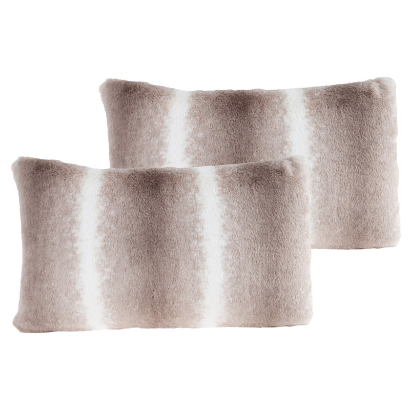 Set of 2 Lumbar Pillows, Sandy Gray
