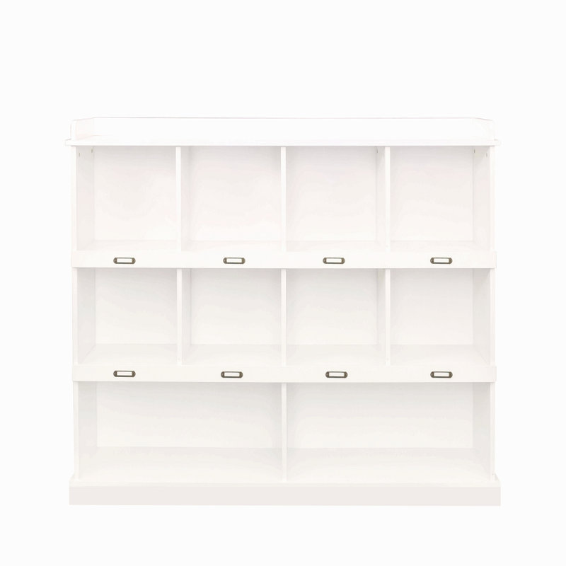 Bibliothèque à 10 tablettes, Blanc