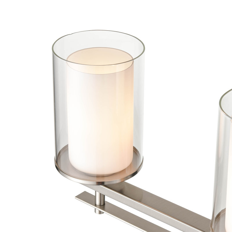 Éclairage pour salle de bain 4 lumières Catalin, Nickel brossé