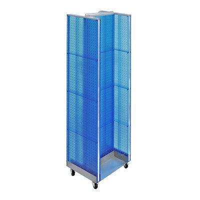 Présentoir de plancher en carton H-Unit sur base à roulettes. Taille du panneau: l 16 po x H 60 po