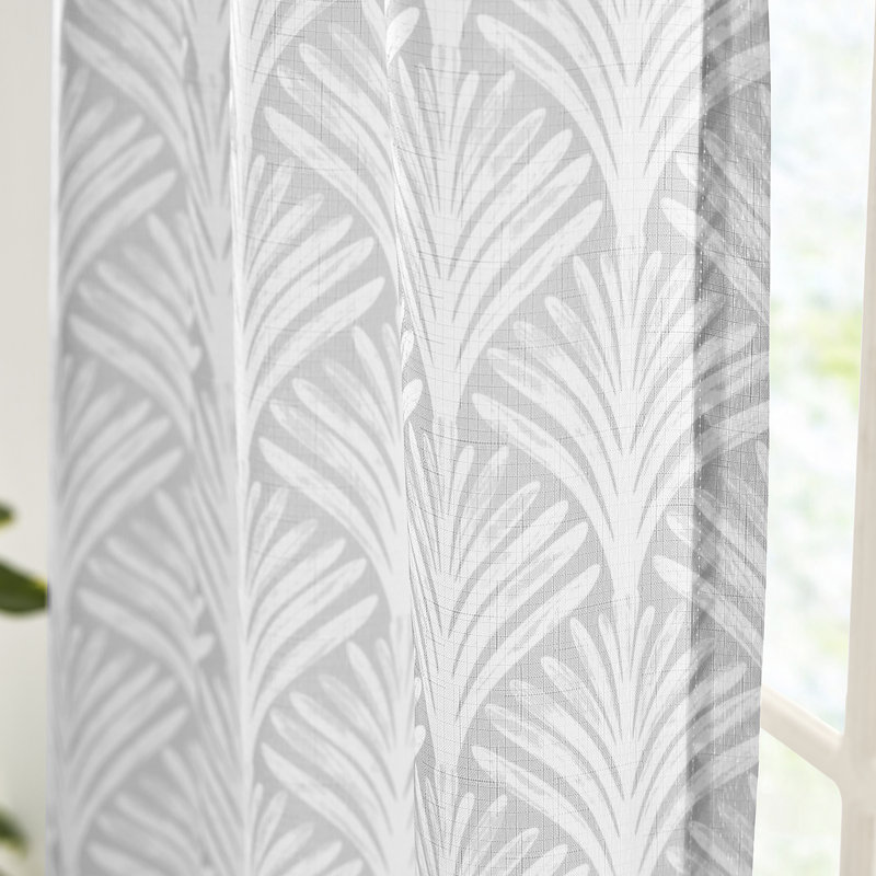 Ensemble de rideaux à volants festonnés Curtainworks, 91 cm, gris, H 36 po x l 58 po, Gris