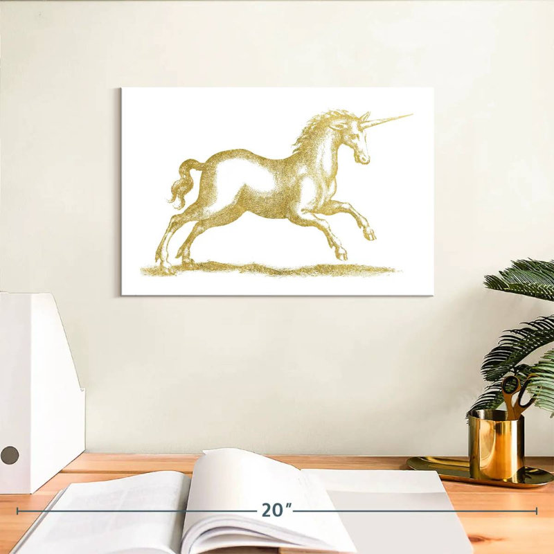 Kelan Golden Unicorn Fantasy, H 8 po x l 12 po
