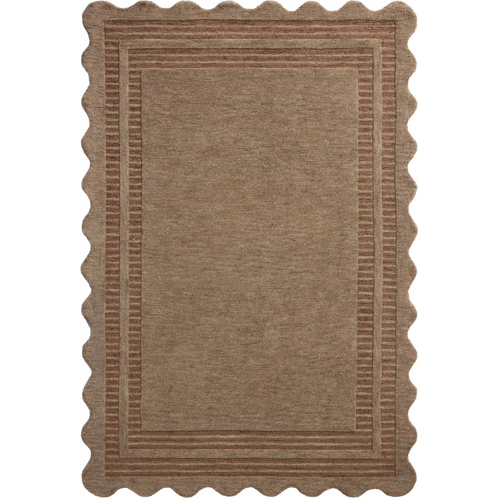 Chris Loves Julia x Loloi Scottie Geometric Rug, Mocha/Clay, Rectangle 5' x 7'6"