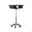 Chariot réglable pour table pliante pour ordinateur portable avec finition graphite, parfait pour la maison et le bureau