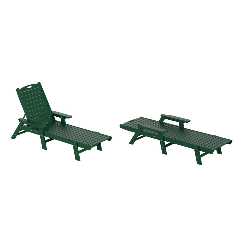 Chaise longue inclinable de 46,7 po Laguna, Vert foncé