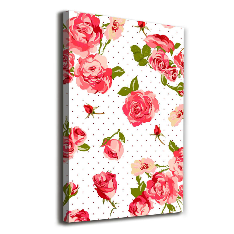 Wild Roses - Wrapped Canvas Print