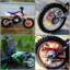 9 couleurs x 72 pièces de chaque ensemble de peaux de rayons de moto - housses d'autocollant de roue de vélo de terre (648 pièces au total)