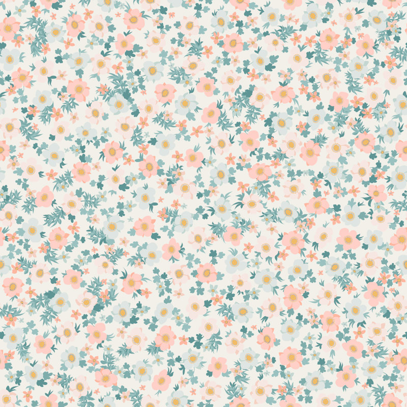 Panneau de papier peint adhésif Little Flowers, L 2,08 pi x L 10,42 pi