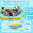 10 FT Hexagonal Floating Ring Inflatable Water Hammock with Soft Ladder, Heavy Duty Lake Raft for Pool and Lake, Inflatable Raft Fits Multiple People for Summer Party, Mint Green+Black