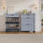 Shoe Cabinet with 2 Flip Drawers & Top Drawer, High-Gloss Hidden Entryway Shoe Storage Organizer-644522178-691230664