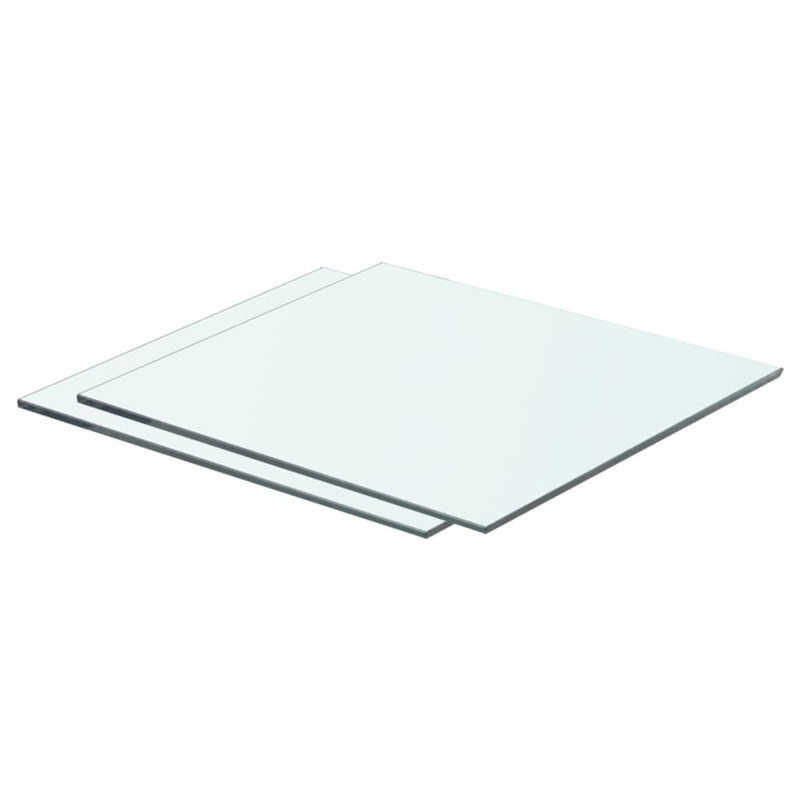 Zaynab 2 Piece Glass Floating Shelf, 0.8cm H x 40cm W x 30cm D