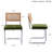 Crumley 18.8" H Upholstered Side Chair with Cane Rattan Back and Steel Frame-1459790172-1459790173