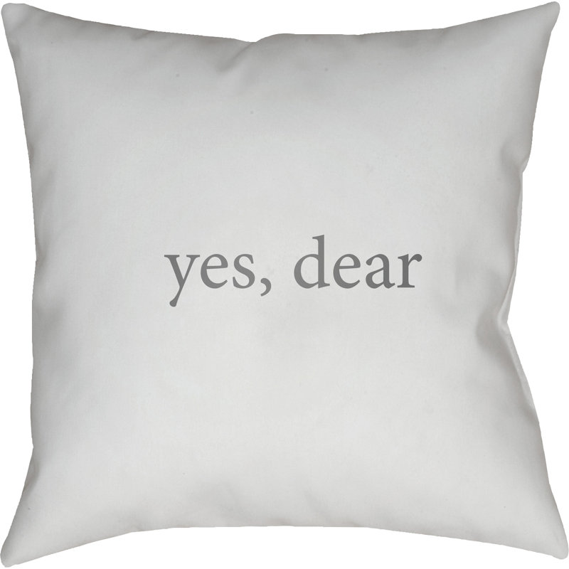  Indoor/Outdoor Throw Pillow, 20" H x 20" W x 4" D, Grey