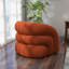 Upholstered Swivel Barrel Chair-570987447