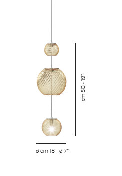 Oto 1 - Light Pendant, Amber