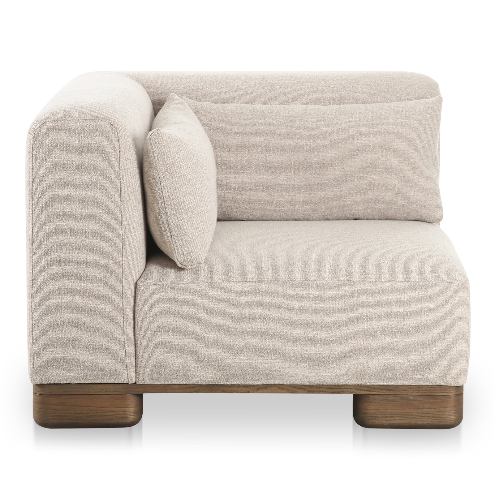 Beau Corner Chair Performance Fabric, Beige