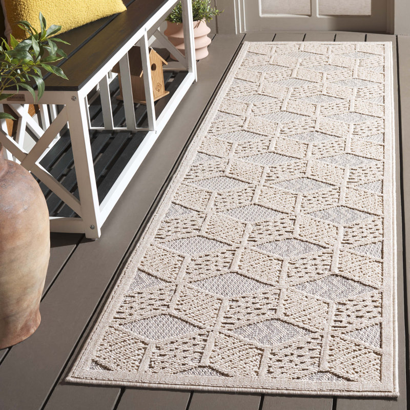 Milos Performance Geometric Indoor/Outdoor Area Rug, Runner 2'3" x 8'