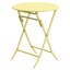 Ensemble bistro 3 pièces pour terrasse en jaune - Chaises et table pliantes en métal pour le jardin