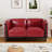 Faux Leather Loveseat-1577738035