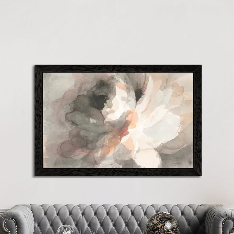 Abstract Peony by Danhui Nai - Print on Canvas, Black Framed, 152.5 cm H x 101.5 cm W