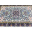 Tapis floral bleu en laine noué à la main Floral-85897357