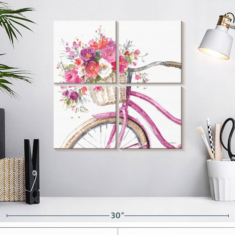 Harnek visiblement rose, H 18 po x l 18 po