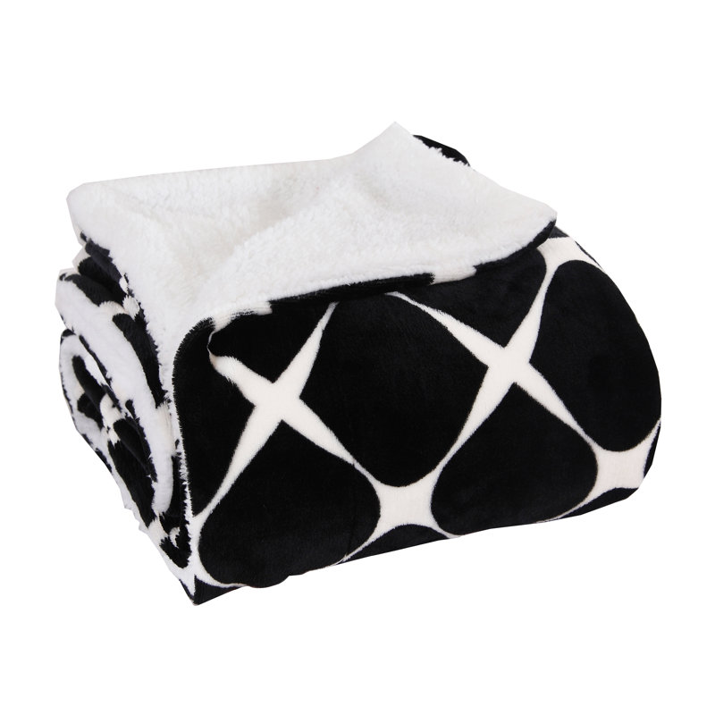 Throw Blanket, Black/White