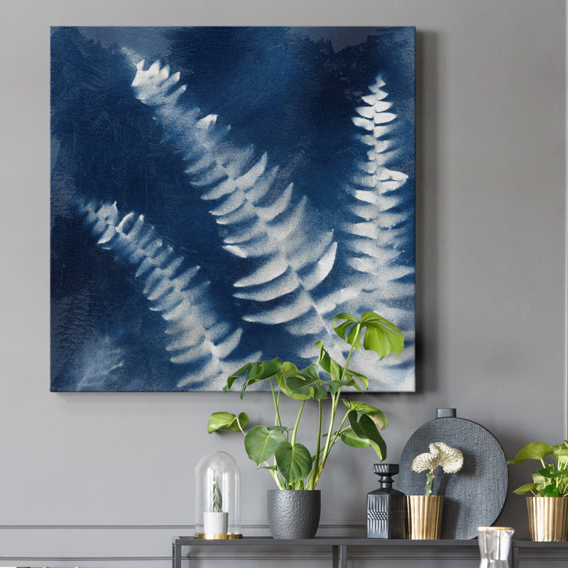 Nature's Indigo IV - Reproduction d'art sur toile tendue, H 40 po x l 40 po x P 1 po